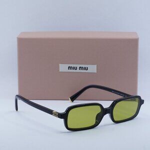 Exclusive Sale! Miu Miu MU11ZSF 16K07O Black / Olive Green Sunglasses